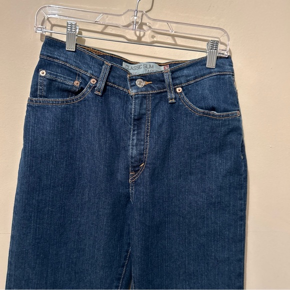 Levis 512 Jeans Women’s 8M Mid Rise Red Tag Medium Wash Logo Denim - Picture 3 of 11